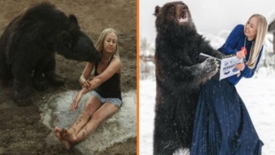 Photo of Woman Rescues Bear From Zoo And Now They’re Best Friends